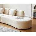 thumbnail image 6 of US Pride Furniture 132.3 inch Large Size Half Moon Design Curved 6-Seat Sofa with High-Density Foam Filled Ivory, 6 of 9