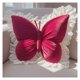 thumbnail image 1 of Elegante almohada en forma de mariposa con ribete de encaje, funda de cojín decorativa for dormitorio, 1 of 2