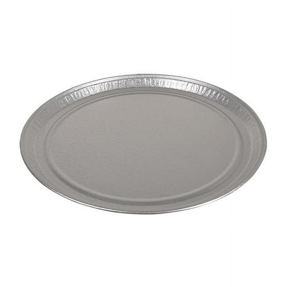 Pactiv 16" Caterware Deluxe Aluminum Round Flat Embossed Tray Silver | 50/Case
