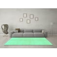thumbnail image 3 of Ahgly Company Machine Washable Indoor Rectangle Solid Turquoise Blue Modern Area Rugs, 7' x 10', 3 of 4
