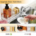 thumbnail image 3 of Large Kitchen Sponge Holder, Sink Caddy, Sponge Brush Soap Holder with Removable Tray, Not Include Soap Dispenser, Sliver, 3 of 7