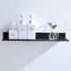 thumbnail image 2 of Floating Wall Shelf Black for Kitchen Bathroom Storage Rack Mirror Metal Shower Corner Shelves Organ, 2 of 5