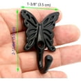 thumbnail image 2 of ABCISI 4 PCs Black Color Butterfly Shaped Wall Hooks, Wall Mounted Hanger for Coat Cloths Hat Towel, Home Decoration for the Bedroom and Living Room (Length 1-3/8-in Width 2-11/64-in), 2 of 7