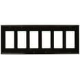 thumbnail image 2 of Morris Products 81162 Lexan Wall Plates 6 Gang Decorator - GFCI Brown, 2 of 2