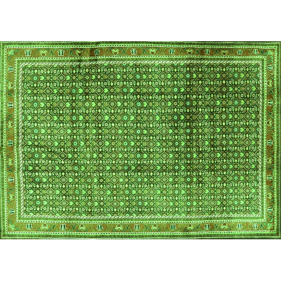 Ahgly Company Indoor Rectangle Persian Green Traditional Area Rugs, 4' x 6'