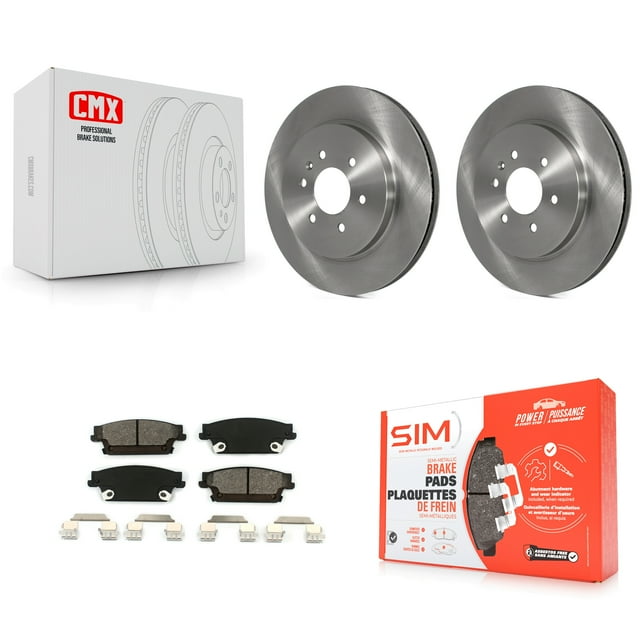 Transit Auto Rear Disc Brake Rotors and Semi-Metallic Pads Kit for Car Cadillac SRX K8S-101540