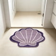 thumbnail image 6 of Seashells Bathroom Rug, Ocean Decor Shell Bath Mat Gifts, Cute Seashell Shaped Bath Rugs for Sea Room Decor, Machine Washable & Non-Slip Bath Mat, 16x16 Inch, 6 of 7