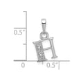 thumbnail image 3 of 14K White Gold Charm Pendant Themed Diamond Round 15 mm 8, 3 of 4