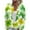 Fluorescent Green, variant on St. Patrick's Day Green Cardigan for Women Lucky Shamrock Pattern Sweaters Y2k Button Down Long Sleeve Knit Cardigans Open Front Sweaters Coat