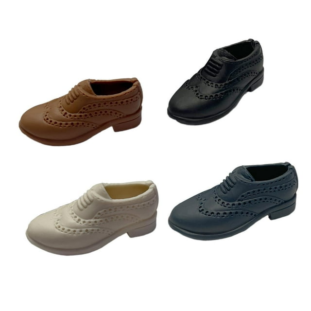 ZLight 4 Pieces 1:6 Shoes Miniature Model Male Accessory for A 12in Action Figures Style A