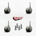 thumbnail image 2 of 2 Inch Gray Floor Safe Twin Wheel Casters 5/16 Grip Neck Stem Set of 4 SCC, 2 of 2