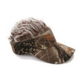 thumbnail image 2 of Men's Hair Visor ​Sun Hats Visor with Hair Fake Hat with Hair for Men Novelty Spiked Adjustable Baseball Caps Funny Gift, 2 of 5