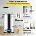 thumbnail image 4 of KFFKFF Electrical Brewing System, 9.2 Gal/35 L Auto/Manual Mode 100-1800W Power 25-100℃ Temp 1-180 min Timer Recipe Memory, 4 of 9