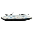 thumbnail image 3 of Flower Chair Seating Cushion Set of 2, Field Flowers Ornate Sunshines Blooms Vacation Swirl Design, Seat Pads for Office with Anti-slip Backing, 16"x16", Blue Reseda Green, by Ambesonne, 3 of 7