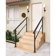 thumbnail image 4 of YUSAZENS 2 Pack 5 Step Outdoor Step Handrail, Aluminum Alloy Combined Iron Post Railing, Glossy Black, Complete Mounting Hardware and Tools, 4 of 5