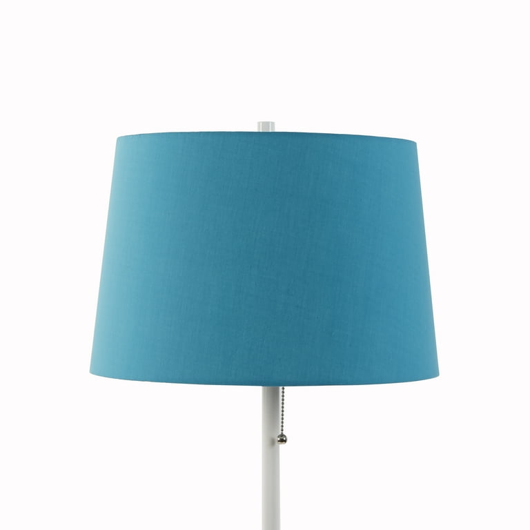 Your Zone 58 White Stick Floor Lamp With Teal Shade Com White Stick Floor Lamp With Teal Shade, Hextra Lamp Shader