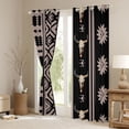 thumbnail image 3 of Manfei Rustic Boho Aztec Black Out Curtains,Country Bull Skull Curtains Pack of 2 (42x63 Each),Western Co0Wboy Tribal Bedroom Curtains For Boys Kids,Super Cozy Room Decor, 3 of 6