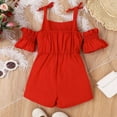 thumbnail image 4 of Baby Girl Summer Romper Dress Sleeveless Lace Floral Romper Bodysuit Square Neck Dress Baby Girl Summer Clothes Outfits for and 7T, 4 of 6