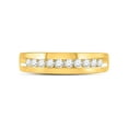 thumbnail image 2 of FB Jewels 14kt Yellow Gold Mens Round Diamond Wedding Single Row Band Ring 1/2 Cttw, 2 of 4