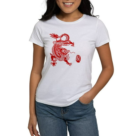CafePress - Asian Dragon Women's T Shirt - Women's Classic T-Shirt