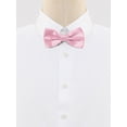 thumbnail image 2 of INSPIRE CHIC Men's Bow Tie Accessories Adjustable Strap Formal Solid Tuxedo Pre-Tied Pink, 2 of 5