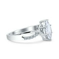 thumbnail image 2 of Marquise Art Deco Infinity Wedding Engagement Ring Simulated Cubic Zirconia 925 Sterling Silver size 10, 2 of 5