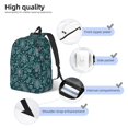 thumbnail image 3 of Easygdp Vintage Floral Mochila de Lona Resistente para Laptop, Compatible con Laptops de 15 a 17 pulgadas, Ideal para Escuela, Trabajo y Viajes-Medium, 3 of 5
