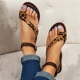 thumbnail image 2 of Clearance VerPetridure Women's Sandals Summer Casual Toe Flat Buckle Leopard Sandals Thick-soled Fish Mouth Sandals And Sandals, 2 of 6