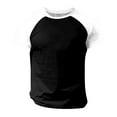 thumbnail image 4 of Big and Tall Shirts for Men Fashion Casual Color Matching Round Neck Short Sleeved T Shirt Large Tall Mens Shirts Soft T Shirt Pack for Men Plain Large Mens Medium 3XL, 4 of 5