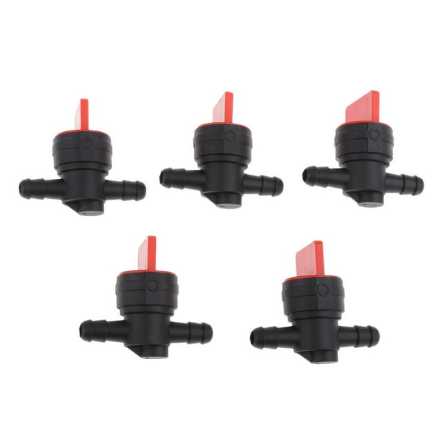 Pack-5 interruptores de válvulas de cierre de de gas en línea de 1/4 pulgadas para cortacésped 494768, 698183, 697947,5019 DYNWAVEMX Válvula de cierre de combustible