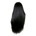 thumbnail image 2 of JINCBY Clearance,Wig Long Straight Hair Split Black Wig Women's Long Hair Waist Buckle Net Gift for Women, 2 of 7