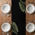thumbnail image 6 of Sage Green Rose Table Runner - 60 Inch Long, Kitchen Dining Table Runner Dresser Scarves, Vintage Abstract Garden Flower Floral Black Farmhouse Decor for Coffee Tables Wedding Party Banquet, 6 of 8