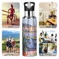 thumbnail image 7 of Yayeee 20oz Insulated Water Bottle Double Wall Stainless Steel with Flip Straw Lid, Green Boat, 7 of 7