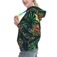 thumbnail image 2 of Honeii Tropical Tribe Mask Pattern Womens Oversized Hoodies Long Sleeve Sweatshirts Pullover Fall Outfits with Pocket-Large, 2 of 7