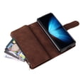 thumbnail image 2 of TECH CIRCLE Galaxy Z Fold 4 Wallet Case, Soft Classy Leather Zipper Purse Case Magnetic Detachable Folio Flip Stand Cover with Credit Card Slots/Driver License for Samsung Galaxy Z Fold 4 2022,Coffee, 2 of 8