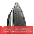 thumbnail image 4 of Advanced Steam Iron, ICR2020, Even Steam Nonstick Soleplate, Auto Shutoff, Tangle-Free Retractabel Cord, Green, 4 of 6