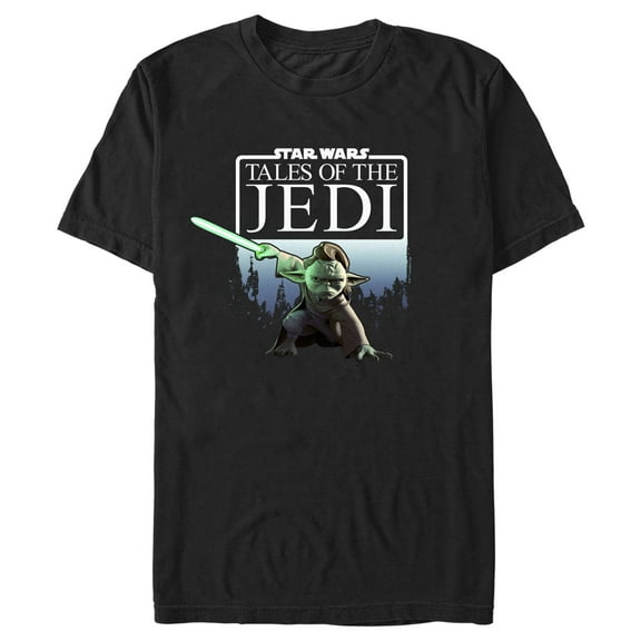 Men's Star Wars: Tales of the Jedi Yaddle Poster Graphic Tee Black Medium