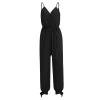 thumbnail image 1 of Pantalon Large pour Femmes Mode Dos Nu Col en V Sans Manches Combinaison Décontractée Imprimée Longue, 1 of 2