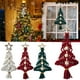 thumbnail image 2 of Gibobby UNIDS Árbol de Navidad Adornos Tejidos A Mano Decoración de Navidad Colgante Colgante de Pared Artesanías Simples(Rojo), 2 of 5