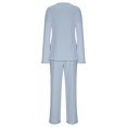thumbnail image 6 of Ltctricy 2 Piece Pajamas Outfits for Women Comfy Long Sleeve Tops and Wide Leg Pants Loungewear Set Sleepwear Homewear, 6 of 7