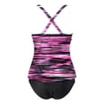 thumbnail image 3 of HOWPAY Tankini Swimsuits for Women Tankini Tops with Bikini Bottoms Tummy Control Bathing Suits Beach Sport Summer 2 Piece Swim Sets Purple M, 3 of 3