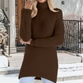 thumbnail image 2 of Elegant High Neck Solid Knit Pullover For Cozy Everyday Sweater Without, 2 of 9