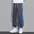 thumbnail image 4 of Autumn Patchwork Casual Straight Pants For Men Korean Fashion Trousers Streetwear Baggy Sweatpants Gym Jogger Hombre Pantalones, 4 of 5
