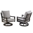 thumbnail image 3 of Aluminum 34-in Round Patio Fire Table Set with Swivel Rocking Chairs, 3 of 8