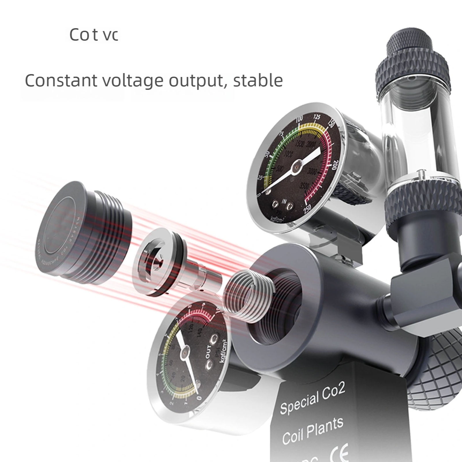 CO2 Regulator With Precise Gauges And Aluminum Construction