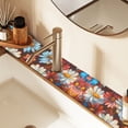 thumbnail image 2 of Yayeee Faucet Mat for Kitchen Sink 30" Diatomite Long Splash Guard Pad, Vibrant Floral, 2 Pack, 2 of 7