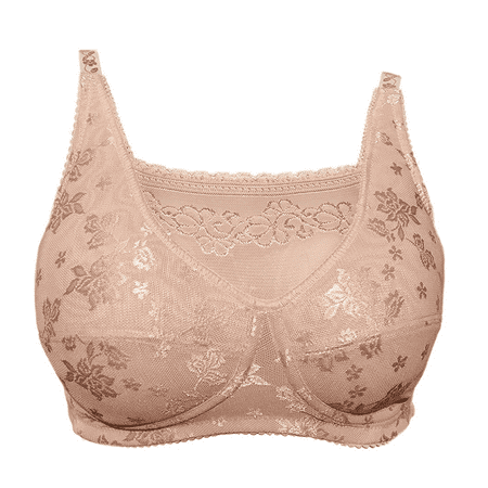 BIMEI Mastectomy Bra with Pockets for Breast Prosthesis Women's Full  Coverage Wirefree Everyday Bra 8999,Beige,36A