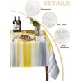 thumbnail image 3 of Yellow Gray White Tablecloth Rectangle Table Cloth 60x102, Waterproof Tablecloth Outdoor Table Cloth, Farmhouse Gradient Abstract Art Washable Table Cover for Kitchen Dinning Party, 3 of 8