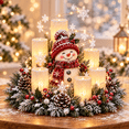 thumbnail image 5 of Christmas Lighted Centerpiece with Flameless Candle Glow, Lighted Indoor Centerpiece for Winter Holiday Table and Mantel, 5 of 8