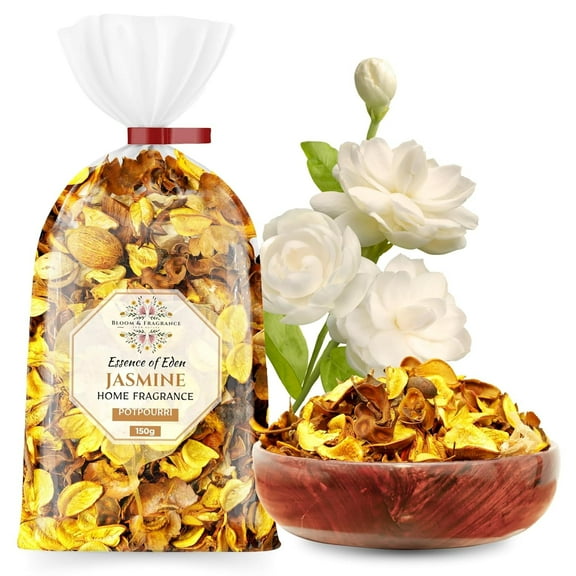 Jasmine Potpourri 150g | Natural Dried Flowers & Herbs | Long-Lasting Floral Home Fragrance for Living Room, Bathroom & Office Decor